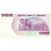 P57 Zimbabwe - 50.000.000 Dollars Year 2008/2008 (Bearer Cheque)